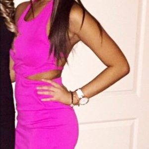 Pink mini dress